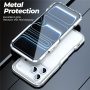 Luphie ochronna metalowa ramka do iPhone 17 Pro - czarno-czerwona
