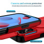 Etui z przesuwaną osłoną kamery, rozkładaną podstawką i MagSafe do iPhone 17 Pro Max - czerwone
