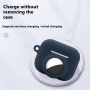 Zestaw 3w1 silikonowego etui i folii ochronnej na przód i tył do AirPods Pro 3 / AirTag 1 / 2 - żółty