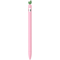 Ochronne opakowanie silikonowe z liśćmi do Apple Pencil 1 generacji - różowy