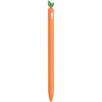 Ochronne opakowanie silikonowe z liśćmi do Apple Pencil 2. generacji / Pro - pomarańczowe