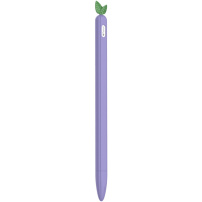 Ochronne opakowanie silikonowe z liśćmi do Apple Pencil 2. generacji / Pro - fioletowy