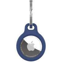 FIXED Silky silikonowe etui z brelokiem i pętelką do AirTag 1 / 2 - ciemnoniebieski