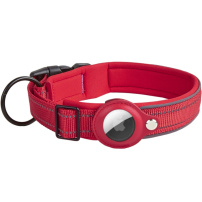 Nylonowe etui w stylu obroży do AirTag 1 / 2 - M - czerwony