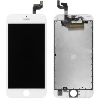 Premium zapasowy wyświetlacz LCD ze szkłem dotykowym i ramką dla Apple iPhone 6S - biały