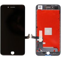 Refurbished Original zapasowy wyświetlacz LCD ze szkłem dotykowym i ramką dla Apple iPhone 8 Plus - czarny