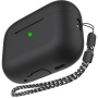 AhaStyle silikonowe etui ze smyczą do AirPods Pro 3 - czarne