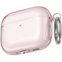 AhaStyle przezroczyste etui z karabińczykem do AirPods Pro 3 - różowy