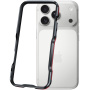 Luphie ochronna metalowa ramka do iPhone 17 Pro - czarno-czerwona