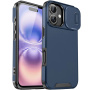 Matowe etui z przesuwną osłoną aparatu do iPhone'a 17 - granatowe
