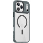Przezroczyste etui z kolorową ramką i MagSafe do iPhone 17 Pro Max - szare