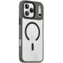 Przezroczyste etui z kolorową ramką i MagSafe do iPhone 17 Pro Max - czarne