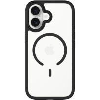 Matná ochrona z kolorową ramką i MagSafe dla iPhone 17 - czarny