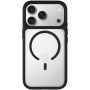 Matowe etui z kolorową ramką i MagSafe do iPhone 17 Pro Max - czarne