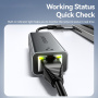 ESSAGER 2w1 adapter ethernet - RJ45 na USB-C / USB-A - szary