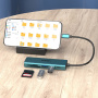 ONTEN UC120 6w1 hub - slot na kartę SD / TF / USB-C / 3x USB-A na USB-C - szary