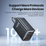 Toocki TCT65 adapter do szybkiego ładowania z portami 2x USB-C / USB-A - 65W - biały