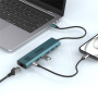 ONTEN UC616 7w1 hub - RJ45 / 2x USB-C / 4x USB-A na USB-C - petrol