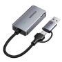 ESSAGER ES-CJK01 adapter wideo 2w1 - HDMI na USB-C / USB-A - ciemnoszary