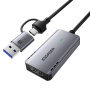 ESSAGER ES-CJK01 adapter wideo 2w1 - HDMI na USB-C / USB-A - ciemnoszary