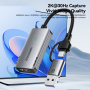 ESSAGER ES-CJK01 adapter wideo 2w1 - HDMI na USB-C / USB-A - ciemnoszary