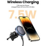 UGREEN magnetyczny uchwyt samochodowy do kratki nawiewu z ładowaniem bezprzewodowym do iPhone - ciemnoszary