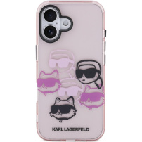 Karl Lagerfeld IML Wielokrotne K&CH Głowy etui dla iPhone 17 - różowy