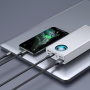 Powerbanka Baseus Amblight z portami USB-C / 4x USB-A - 30 000 mAh - biała
