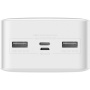 Powerbanka Baseus Bipow z portami USB-C / 2x USB-A - 30 000 mAh - biała