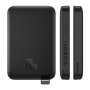 Baseus Magnetic Mini Air bezprzewodowa ładowarka MagSafe z portem USB-C - 6000 mAh - czarna