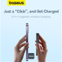 Baseus Magnetic Mini Air bezprzewodowa ładowarka MagSafe z portem USB-C - 6000 mAh - czarna