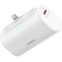Baseus Kompaktowa powerbanka ze zintegrowanym złączem Lightning i portem USB-C - 5 000 mAh - biała