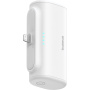 Baseus Kompaktowa powerbanka ze zintegrowanym złączem Lightning i portem USB-C - 5 000 mAh - biała