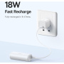 Baseus Kompaktowa powerbanka ze zintegrowanym złączem Lightning i portem USB-C - 5 000 mAh - biała