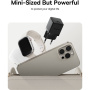 Baseus Kieszonkowa ładowarka sieciowa z portem USB-C - 20W - czarna