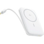 Baseus PicoGo Qi2 bezprzewodowa powerbanka MagSafe z wbudowanym kablem USB-C i portem USB-C - 10 000 mAh - biała