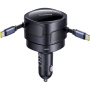 Baseus Enjoyment Max ładowarka samochodowa z wysuwanymi kablami USB-C - 60W - 0,8 m - czarna