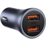 Baseus Golden Contactor Pro zestaw samochodowej ładowarki z portami 2x USB-A i kablem USB-A na USB-C - 40W - ciemnoszary
