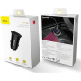 Baseus Okrągła Plastikowa samochodowa ładowarka z portami 2x USB-A - 30W - czarna