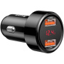 Ładowarka samochodowa Baseus Magic z portami 2x USB-A - 45W - czarna