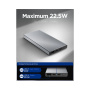 Spigen Niezbędny powerbank z portami 2x USB-C / USB-A - 10 000 mAh - szary