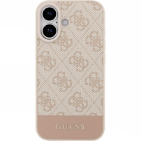 Guess 4G etui w paski na iPhone 17 - różowe
