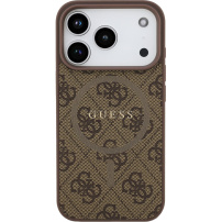 Guess 4G Kolorowy Pierścień etui z MagSafe do iPhone 17 Pro Max - brązowe