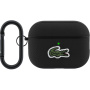 Etui Lacoste Petit Pique Croc Logo Patch z karabińczykiem do AirPods Pro 3 - czarne