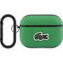 Lacoste Naszywka z logo krokodyla ze splotu piqué z karabińczykiem do AirPods Pro 3 - zielony