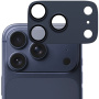 PanzerGlass FENDER hartowane szkło z metalową ramką do ochrony obiektywów aparatu do iPhone 17 Pro Max - ciemnoniebieski