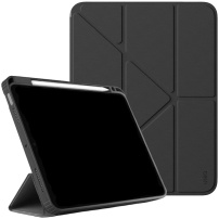 UNIQ Moven etui z podstawką origami i miejscem na Apple Pencil do iPada 10,9" (2022) / 11" (2025) - ciemnoszare