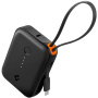 Powerbank Spigen Niezbędny z zintegrowanym kablem USB-C i portami USB-C / USB-A - 10 000 mAh - czarny