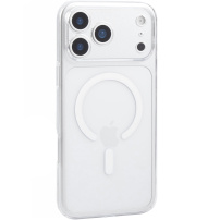 JOYROOM Crystal błyszczące przezroczyste etui z MagSafe do iPhone 17 Pro Max - przezroczyste