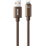WEKOME WDC-63i pleciony kabel ładujący i do transmisji danych - USB-A do Lightning - 1,2 m - brązowy